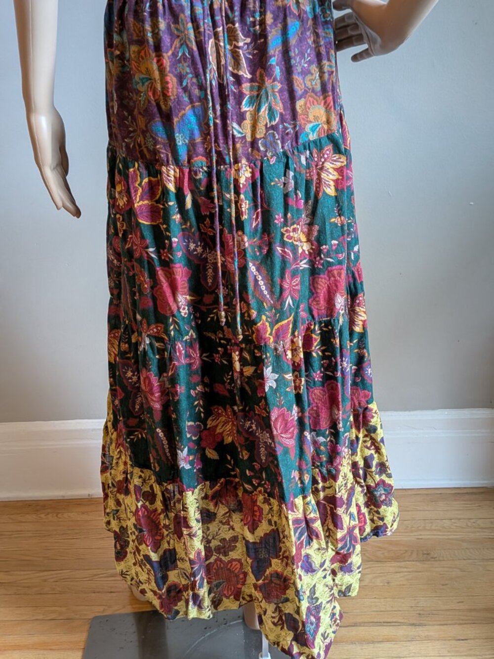 Anthropologie Josephine Dark Floral Maxi Dress Summer Sundress Strappy Size XL - Picture 11 of 14
